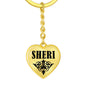 Sheri v01 - Heart Pendant Luxury Keychain