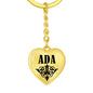 Ada v01 - Heart Pendant Luxury Keychain