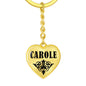 Carole v01 - Heart Pendant Luxury Keychain