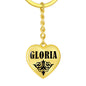 Gloria v01 - Heart Pendant Luxury Keychain