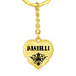 Danielle v01 - Heart Pendant Luxury Keychain