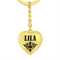 Lila  v01 - Heart Pendant Luxury Keychain