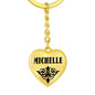 Michelle v01 - Heart Pendant Luxury Keychain