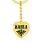 Karla v01 - Heart Pendant Luxury Keychain