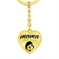 Mama, Est. 2023 - Heart Pendant Luxury Keychain