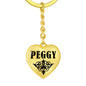 Peggy v01 - Heart Pendant Luxury Keychain