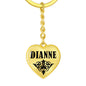 Dianne v01 - Heart Pendant Luxury Keychain