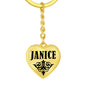 Janice v01 - Heart Pendant Luxury Keychain