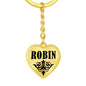 Robin v01 - Heart Pendant Luxury Keychain