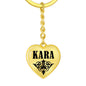 Kara v01 - Heart Pendant Luxury Keychain
