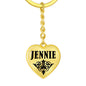Jennie v01 - Heart Pendant Luxury Keychain
