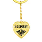 Rosemary v01 - Heart Pendant Luxury Keychain
