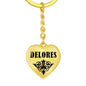 Delores v01 - Heart Pendant Luxury Keychain
