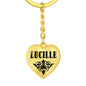 Lucille v01 - Heart Pendant Luxury Keychain