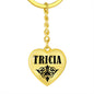 Tricia  v01 - Heart Pendant Luxury Keychain