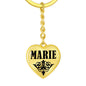 Marie v01 - Heart Pendant Luxury Keychain