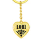 Lori v01 - Heart Pendant Luxury Keychain