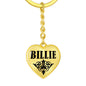Billie v01 - Heart Pendant Luxury Keychain