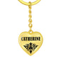 Catherine v01 - Heart Pendant Luxury Keychain