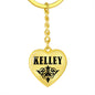 Kelley  v01 - Heart Pendant Luxury Keychain