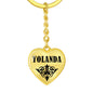 Yolanda v01 - Heart Pendant Luxury Keychain