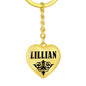 Lillian v01 - Heart Pendant Luxury Keychain