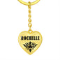 Rochelle  v01 - Heart Pendant Luxury Keychain
