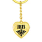 Iris v01 - Heart Pendant Luxury Keychain
