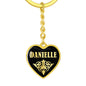 Danielle v02 - Heart Pendant Luxury Keychain