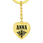 Anna v01 - Heart Pendant Luxury Keychain