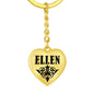 Ellen v01 - Heart Pendant Luxury Keychain
