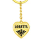 Loretta v01 - Heart Pendant Luxury Keychain