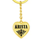 Krista v01 - Heart Pendant Luxury Keychain