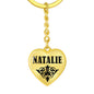 Natalie v01 - Heart Pendant Luxury Keychain