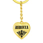 Rebecca v01 - Heart Pendant Luxury Keychain