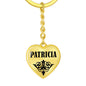 Patricia v01 - Heart Pendant Luxury Keychain