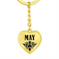 May  v01 - Heart Pendant Luxury Keychain
