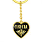Tricia v02 - Heart Pendant Luxury Keychain