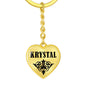 Krystal v01 - Heart Pendant Luxury Keychain