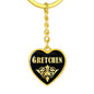 Gretchen v02 - Heart Pendant Luxury Keychain