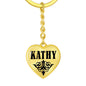 Kathy v01 - Heart Pendant Luxury Keychain
