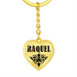 Raquel  v01 - Heart Pendant Luxury Keychain