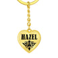 Hazel v01 - Heart Pendant Luxury Keychain