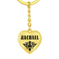 Rachael v01 - Heart Pendant Luxury Keychain