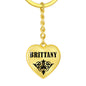 Brittany v01 - Heart Pendant Luxury Keychain
