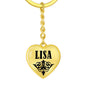 Lisa v01 - Heart Pendant Luxury Keychain