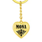 Mona v01 - Heart Pendant Luxury Keychain