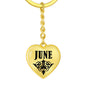 June v01 - Heart Pendant Luxury Keychain