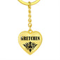 Gretchen  v01 - Heart Pendant Luxury Keychain