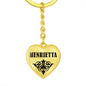 Henrietta  v01 - Heart Pendant Luxury Keychain